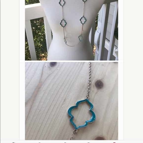 Gold + Turquoise Necklace NWT - Picture 1 of 6